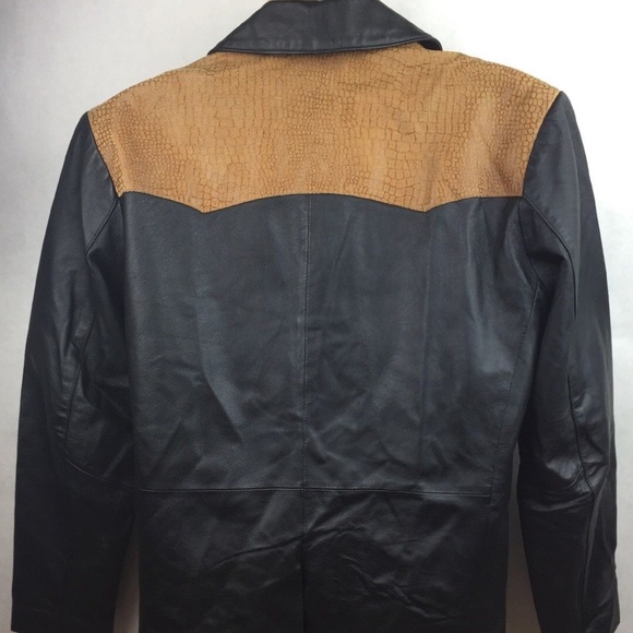 Bonus Italian Fashions Black and Tan Coat Size S - Picture 6 of 6